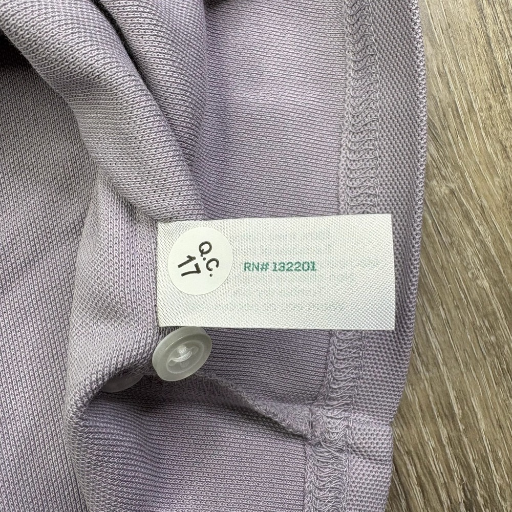 Criquet Mens Purple Pima Cotton Long Sleeve Rugby Players Polo Shirt Size L - Picture 10 of 14